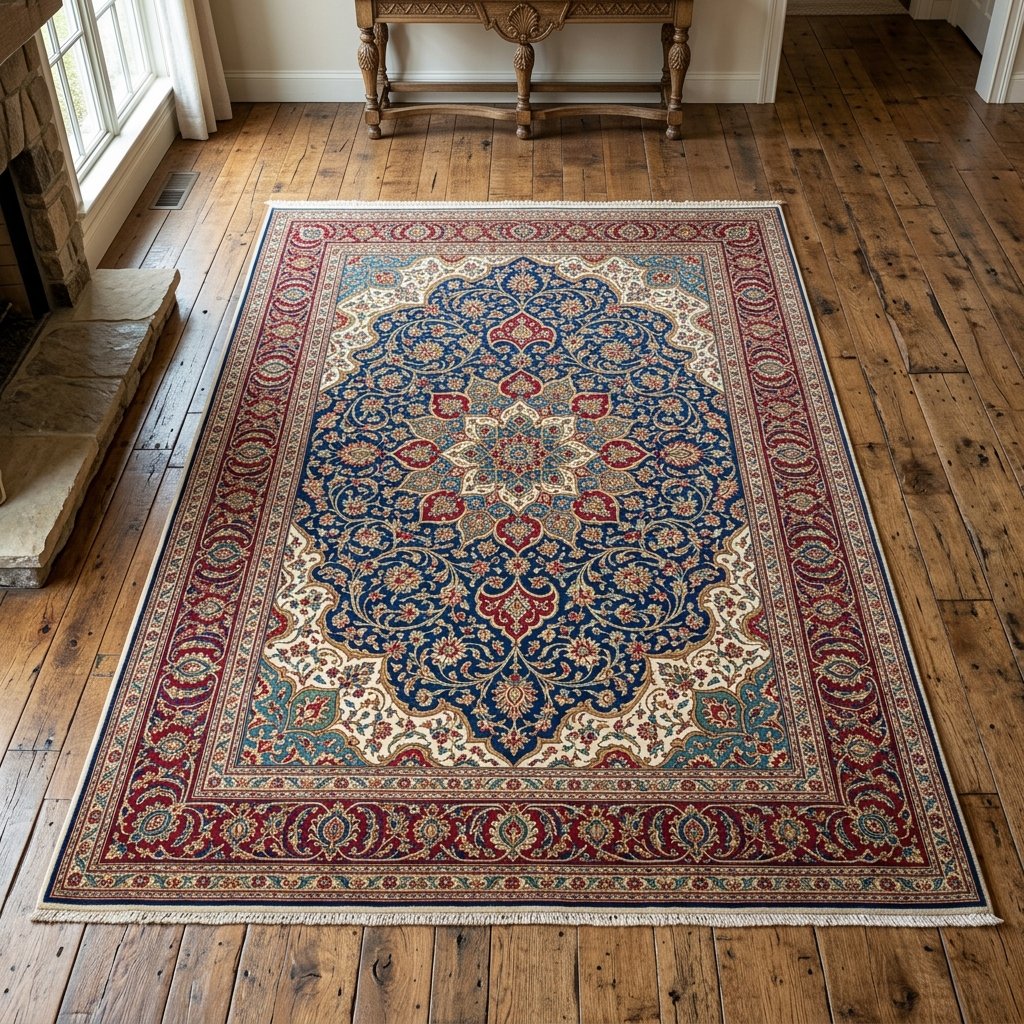 7x10ft Bamboo Silk Oriental Rug
