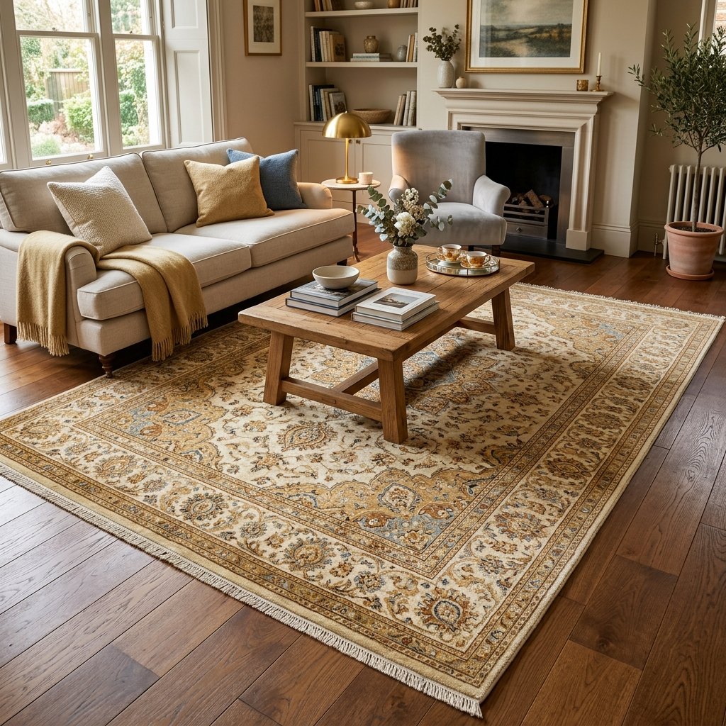 Golden Horizon - Handmade Hand-Knotted Oriental Rug