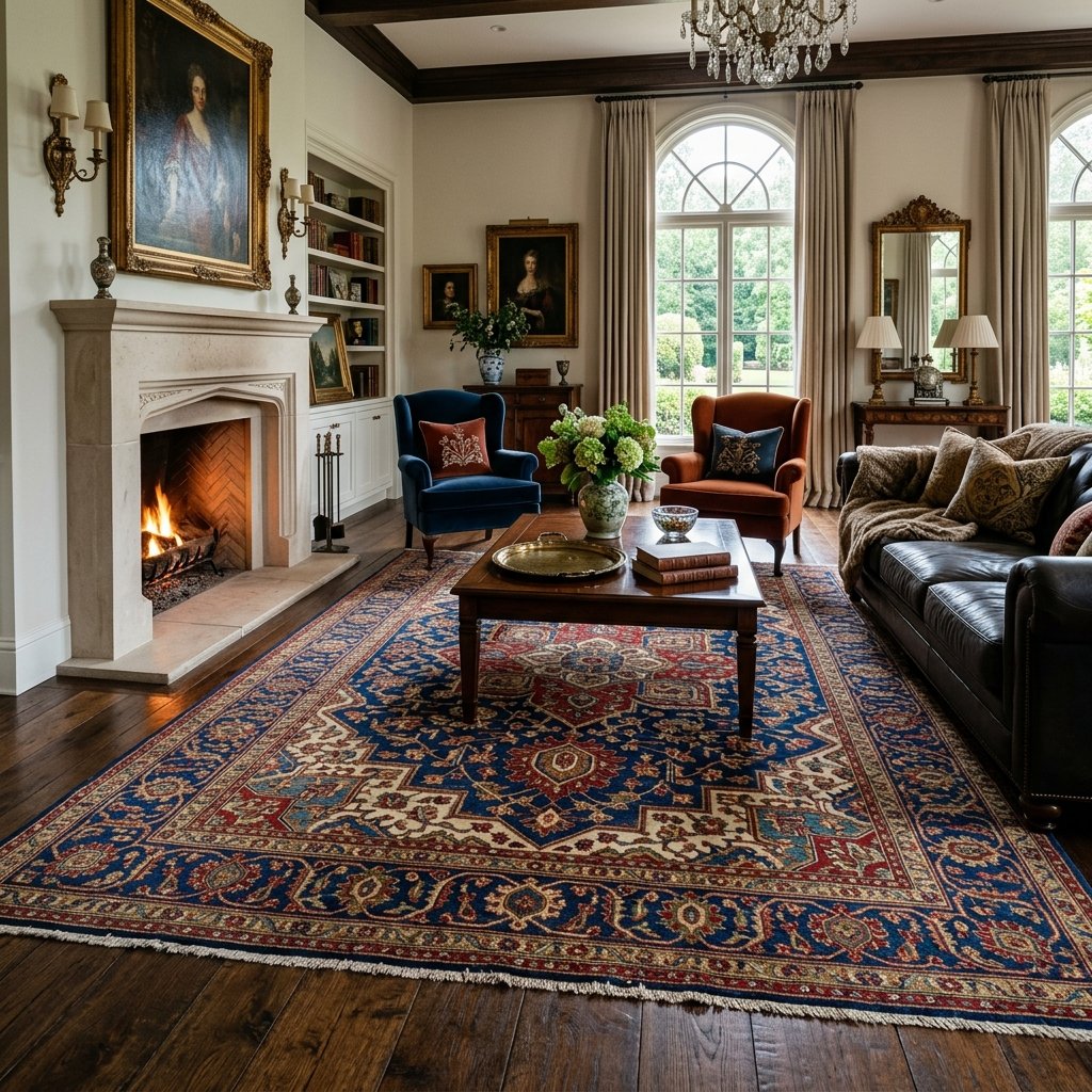 Hand Knotted Oriental Rug - Traditional