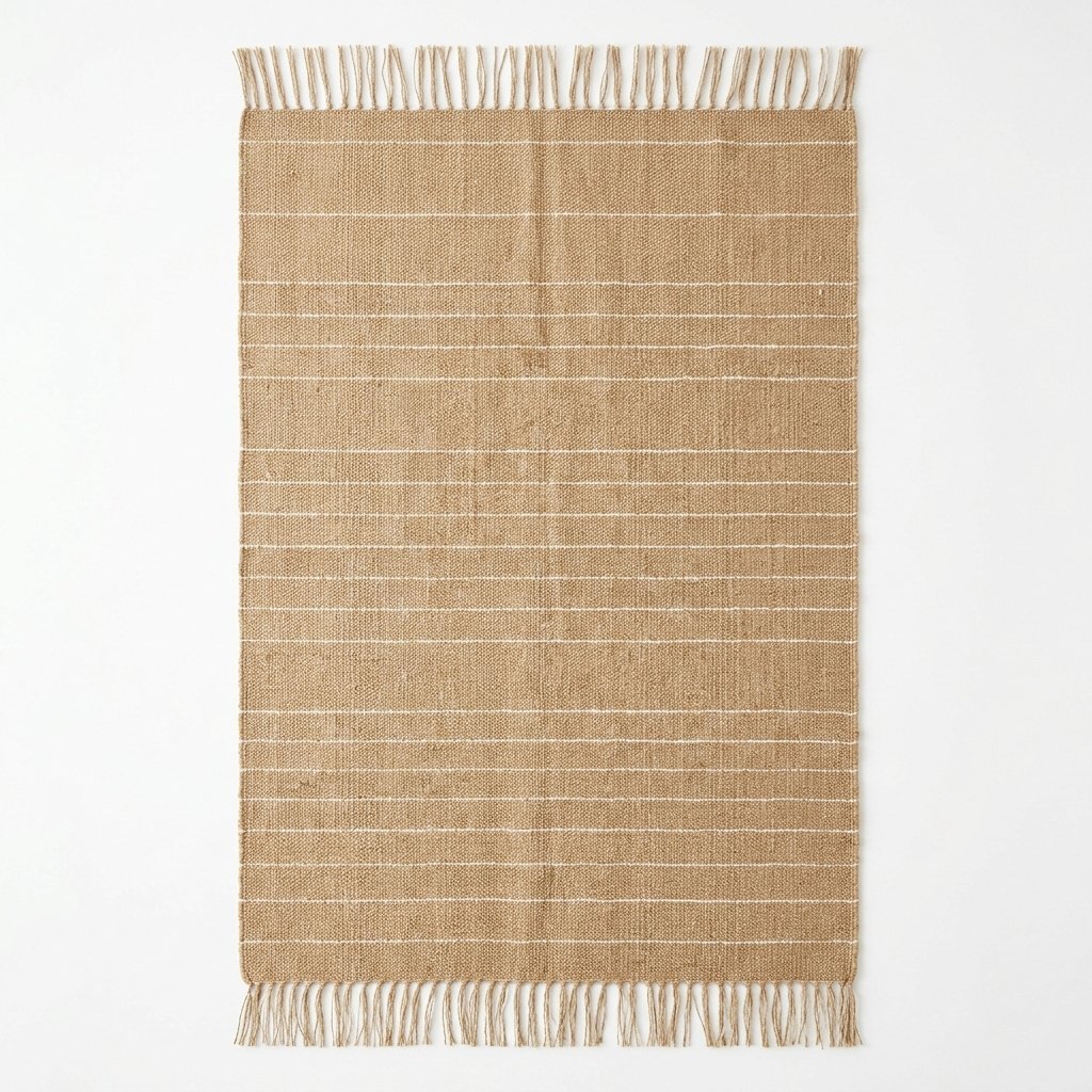Hemp Hand Woven Rug _ Castilla Fringe