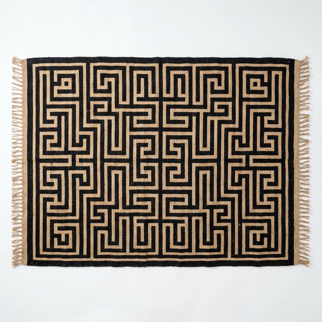 Hemp Hand Woven Rug _ Sparta Stripes