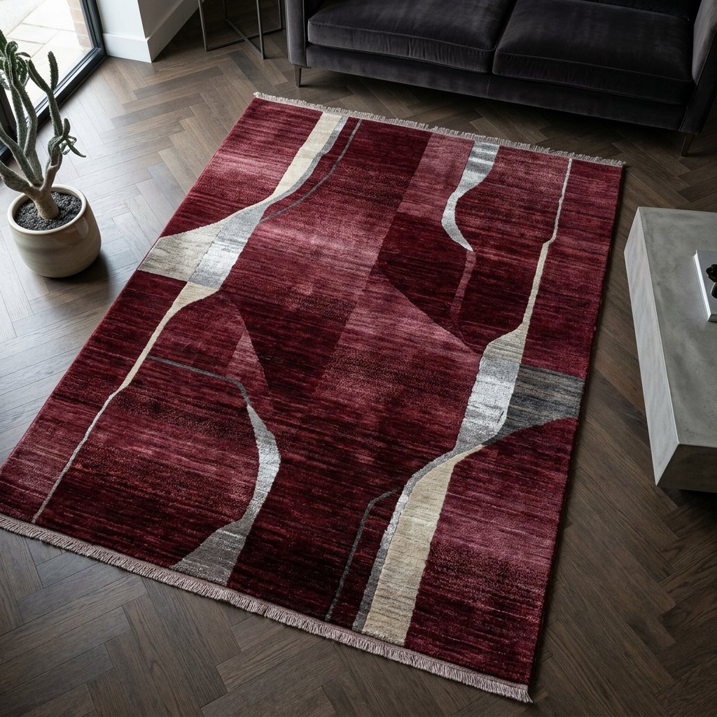 Contemporary Burgundy Silk Blend