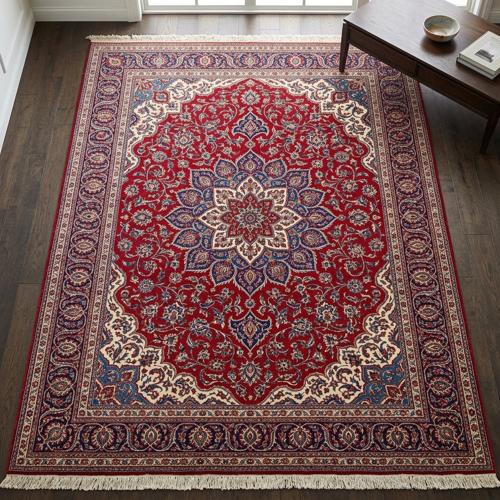 Sapphire & Ruby Medallion Rug