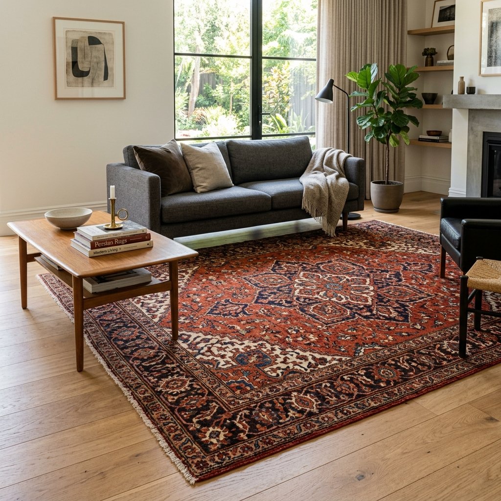 Hand Knotted Oriental Wool & Silk Blend