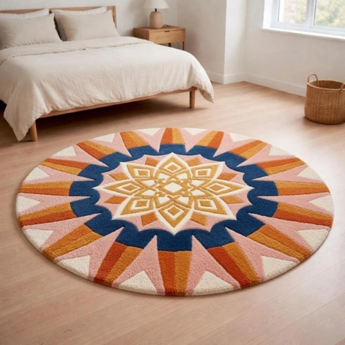 Floral Bohemian Mandala Rug