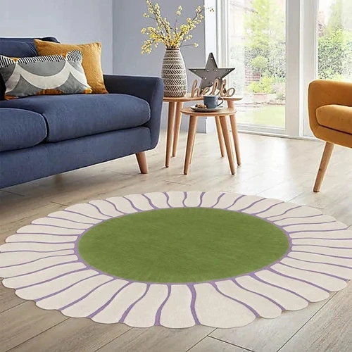 Petal Burst Round Rug